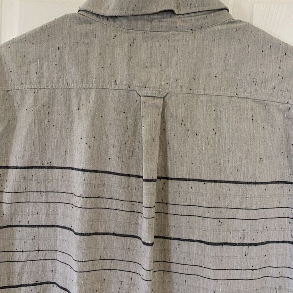 Billabong ZZ Mens Shirt Size L Short Sleeve Cotton Textured Print Button-Down - Picture 7 of 10